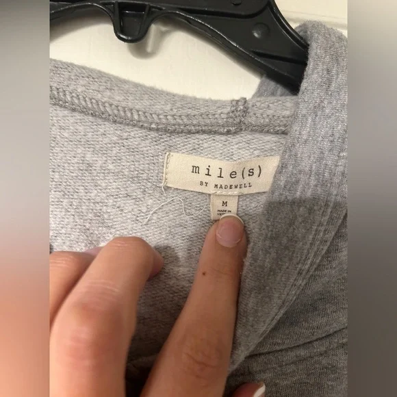 Madewell Women’s Warmup French Terry Hoodie in Grey Size M - Picture 3 of 6